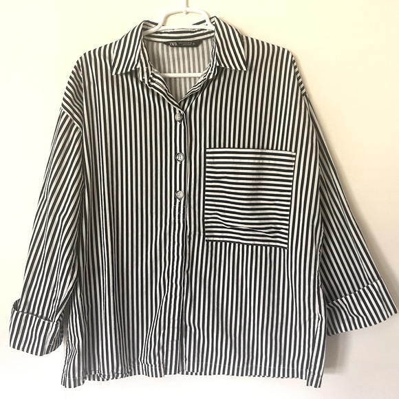 Zara Tops - Striped Button Down Top